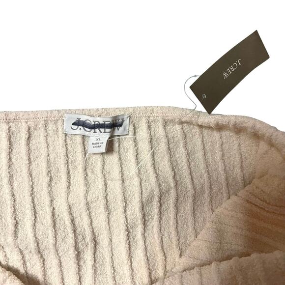 J.Crew NWT Cream Ribbed Bouclé Halter Sweater Tank Top XL - Picture 5 of 6